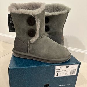 Emu Australia Valery Lo Charcoal/Anthracite Winter Boots Womens Size 6